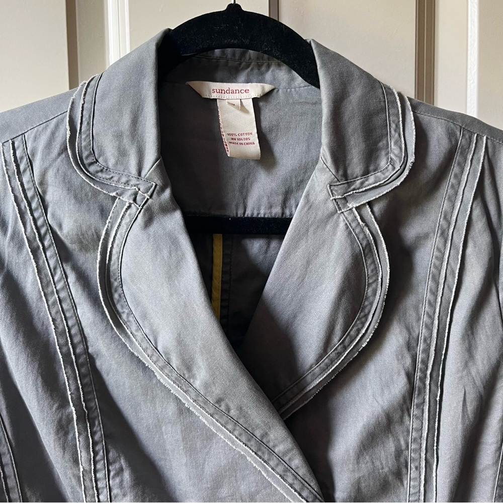 Sundance Doubled breasted Cotton Jacket Size Small - Picture 5 of 7